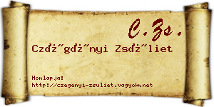 Czégényi Zsüliet névjegykártya